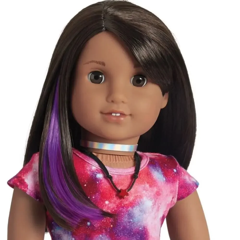 American Girl Luciana Meet Necklace Doll Jewelry Red Star Black Slide Knot Rope
